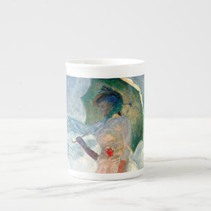 Caneca De Porcelana Monet Woman com Parasol à esquerda