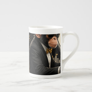 Caneca De Porcelana Monkey Playing Piano Music Poster – I Am Music