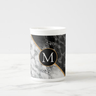 Caneca De Porcelana Monograma - Pedra branca-escura