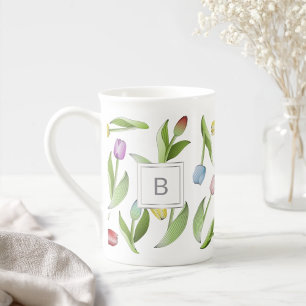 Caneca De Porcelana Monomarca Tulipa Colorida Moderna
