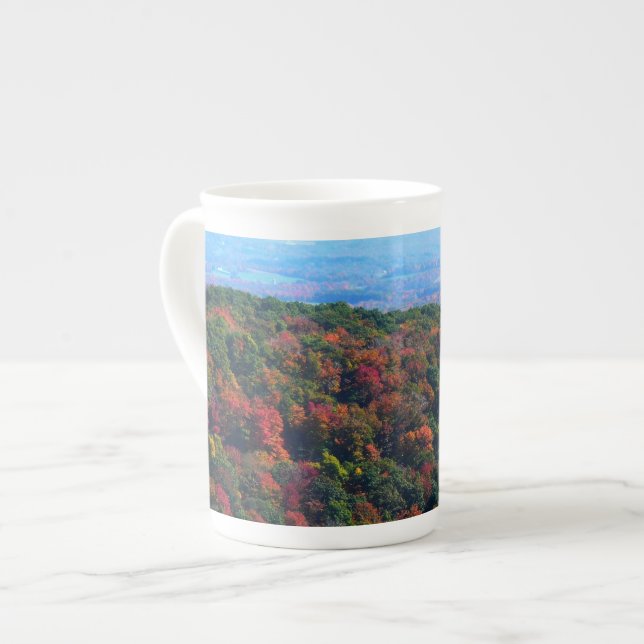 Caneca De Porcelana Montanhas Apalaches no Outono (Frente Esquerda)