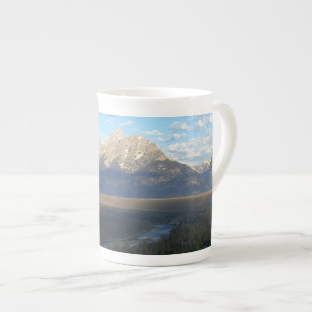Caneca De Porcelana Montanhas Jackson Hole (Parque Nacional Grand Teto (Frente Esquerda)