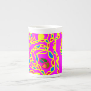 Caneca De Porcelana Mosaicos de padrão de arte bonito