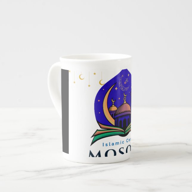 Caneca De Porcelana Mosque Under Stars Mug – Islamic Center Design (Frente Esquerda)