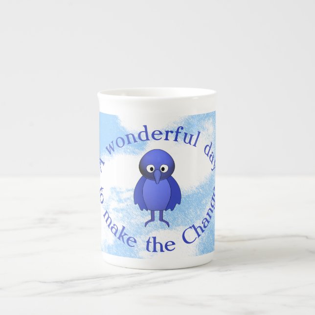 Caneca De Porcelana Motivação Bluebird (Frente)