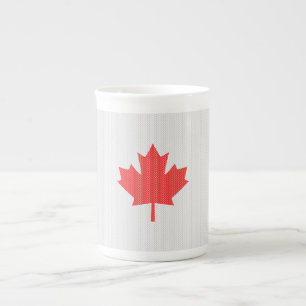 Caneca De Porcelana Motivo de confecção de malhas da folha de bordo 