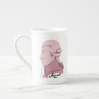Caneca De Porcelana Mozart no Rosa