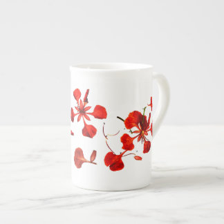 Caneca De Porcelana Mug Bone China Royal Poinciana