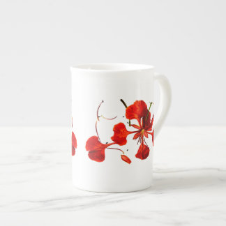 Caneca De Porcelana Mug Bone China Royal Poinciana