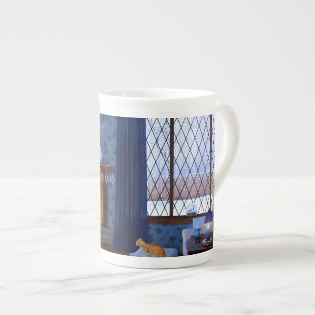 Caneca De Porcelana Mug da Especialidade em Serenidade Inverna (Frente Esquerda)