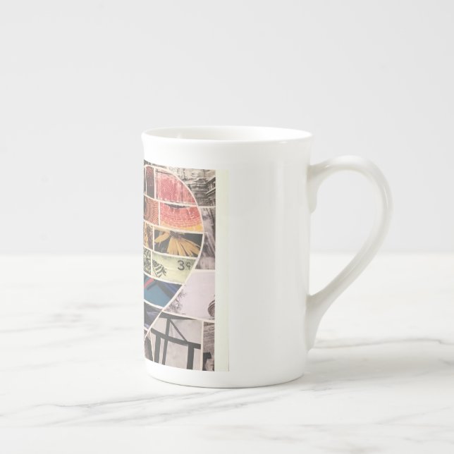 CANECA DE PORCELANA MUG DE CORAÇÃO DE RAINBOW (Direita)