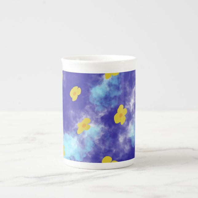 Caneca De Porcelana Mug de Flor Amarelo (Frente)