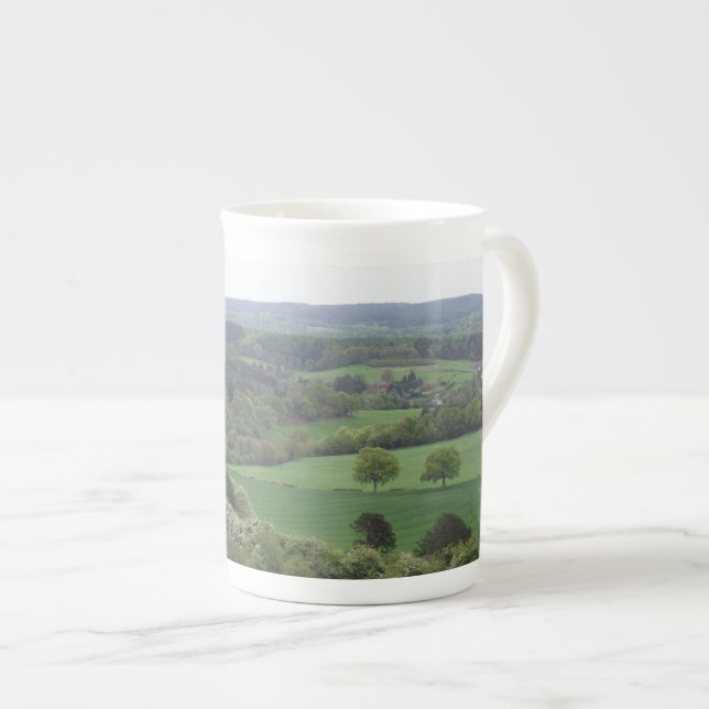 Caneca De Porcelana Mug de terra verde e agradável (Frente Esquerda)