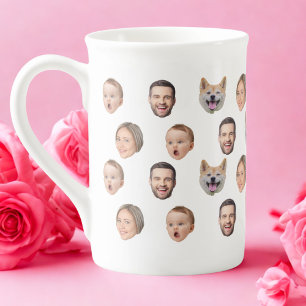 Caneca De Porcelana Mug Personalizado Da Família Fotográfica, 4 Fotogr