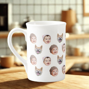 Caneca De Porcelana Mug Personalizado De Rosto De Bebê, Família Person