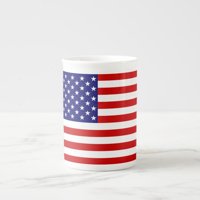 Caneca De Porcelana Mugcnt Flag dos EUA (Frente)