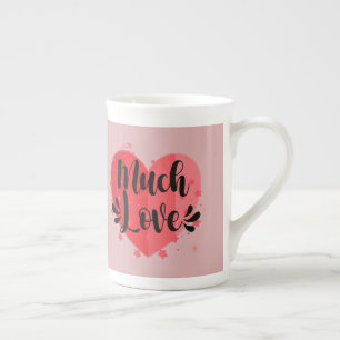 Caneca De Porcelana Muito Amor, Grande Coração