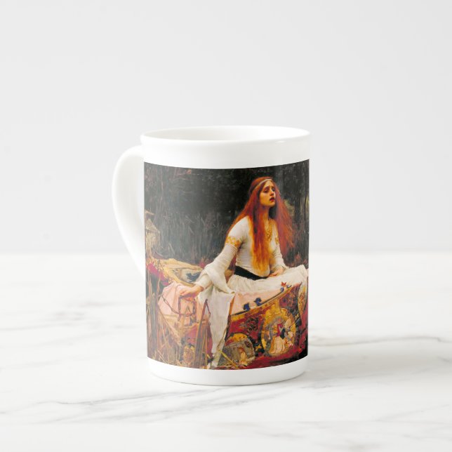 Caneca De Porcelana Mulher-d'água de Shalott (Frente Esquerda)