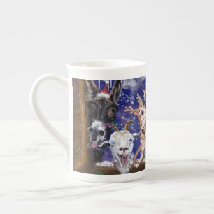 Caneca De Porcelana Música de Natal - Festa Animal