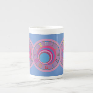 Caneca De Porcelana Músicas giratórias bonito personalizadas círculos