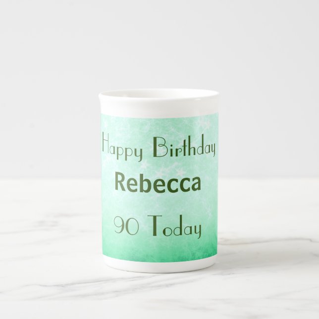 Caneca De Porcelana Na moda 90 Birthday Personalizado (Frente)