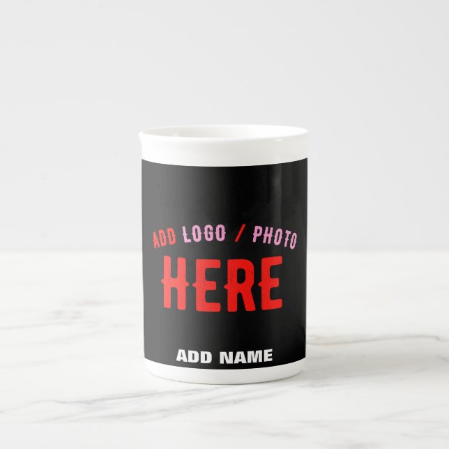 CANECA DE PORCELANA NA MODA MODERNO PERSONALIZÁVEL NEGRO VERIFICADO CO (Frente)