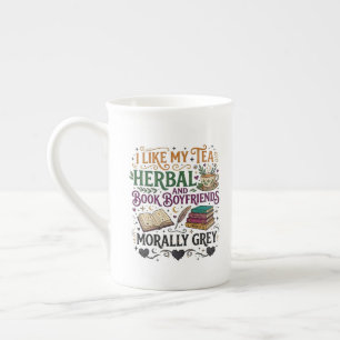 Caneca De Porcelana Namorado de Livro Moralmente Cinza Garota de Fanta