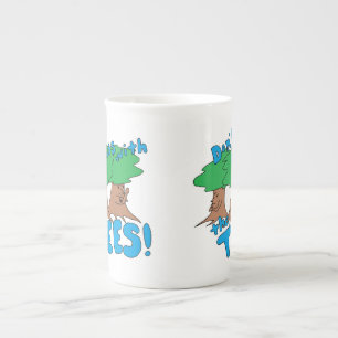 Caneca De Porcelana Não se meta com as ÁRVORES!