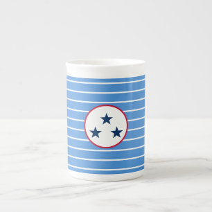 Caneca De Porcelana Nashville, Tennessee Volunteer State Tri-Star