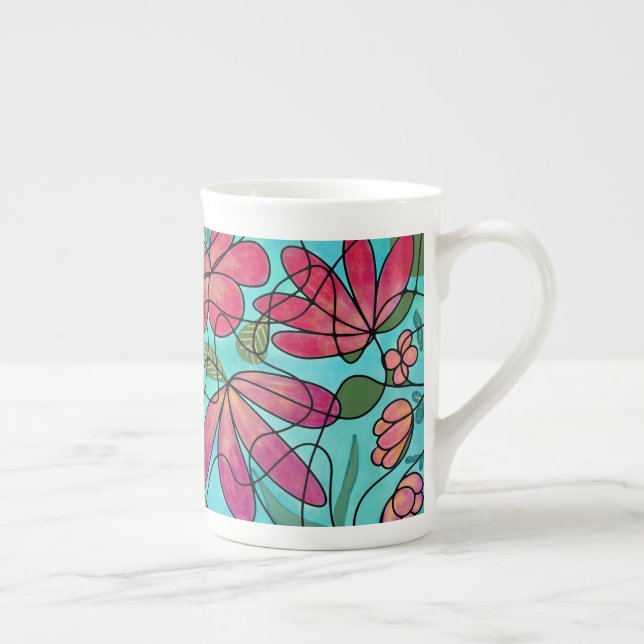 CANECA DE PORCELANA NEUROGRÁFICO FLORES DE PRIMAVERA (Direita)