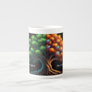 Caneca De Porcelana Neurotípico vs. Neurodiverso
