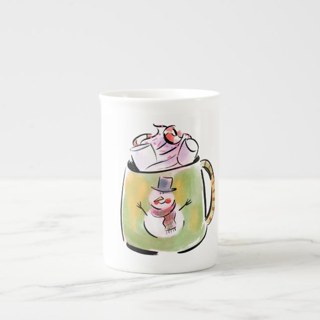 Caneca De Porcelana Neve e cacau (Frente)
