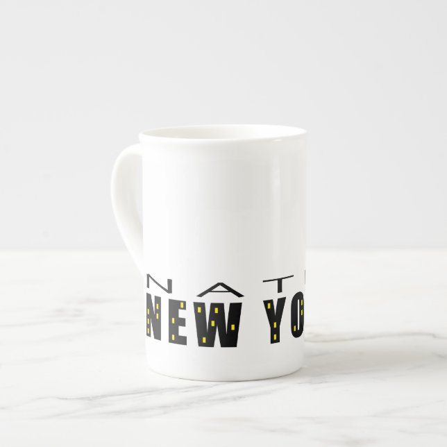 Caneca De Porcelana New Yorker nativo (Frente Esquerda)