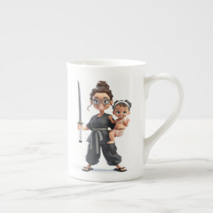 Caneca De Porcelana Ninja Mãe