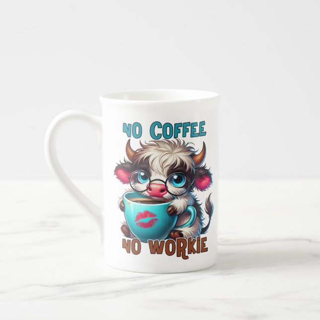Caneca De Porcelana No Coffee No Workie  (Esquerda)
