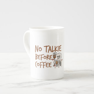 Caneca De Porcelana No Talkie Before Coffee funny cat lover gift