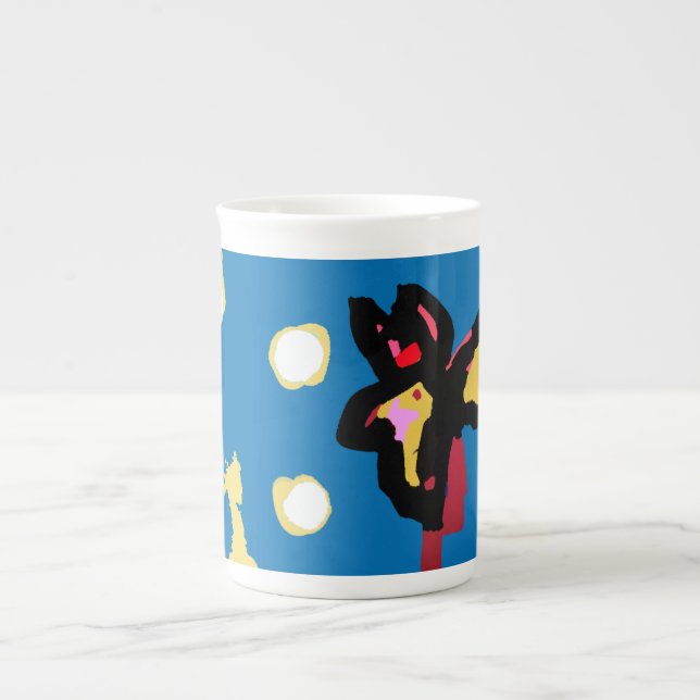 Caneca De Porcelana Noite de mosca (Frente)