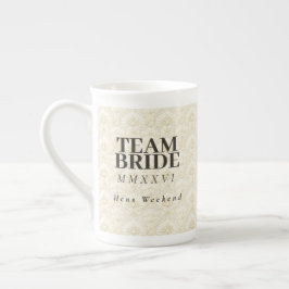 Caneca De Porcelana Noiva da Equipe | Arte Deco Ornamental – Lembrança