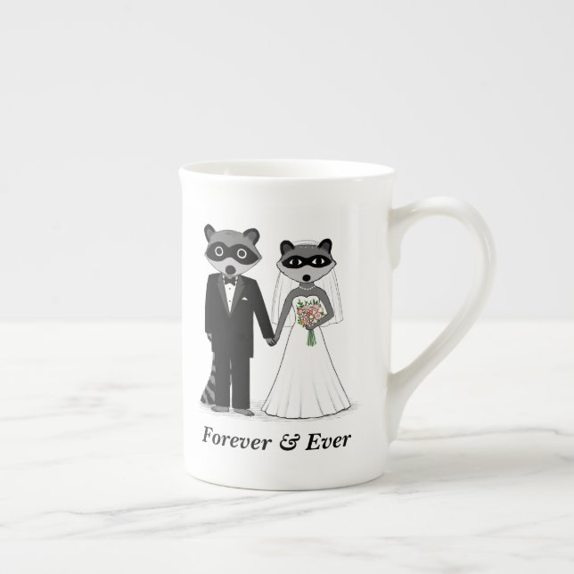 Caneca De Porcelana Noiva de Casamento e Personalização de Casa (Direita)