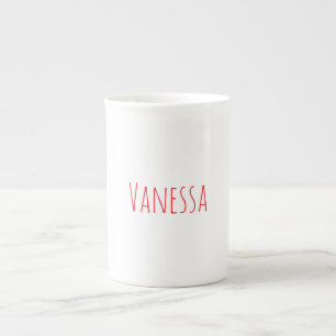 Caneca De Porcelana Nome de caligrafia clássica profissional personali