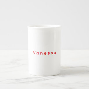 Caneca De Porcelana Nome de caligrafia clássica profissional personali