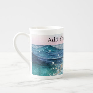 Caneca De Porcelana Nome de Fotografia Personalizada Wave do Oceano Br