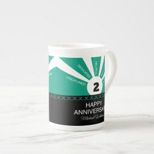 Caneca De Porcelana Nome e ano personalizados, Aniversário do funcioná