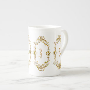 Caneca De Porcelana Nome Elegante em árabe e inglês