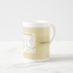 Caneca De Porcelana Nome feito sob encomenda, bênçãos do aniversár