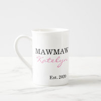 Nome Personalizado Cute Ano Mawmaw Estabelecido