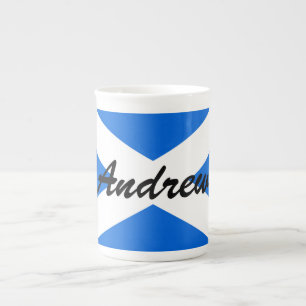 Caneca De Porcelana Nome Personalizado Marca Escocês Mugcn