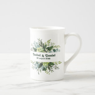 Caneca De Porcelana Nome personalizado - moderno floral - Coffee Mug