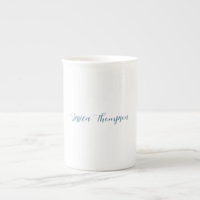 Caneca De Porcelana Nome profissional simples e elegante moderno (Frente)