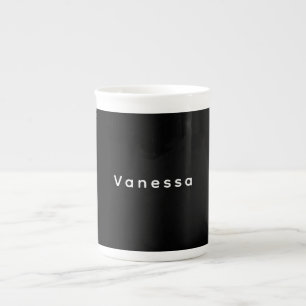 Caneca De Porcelana Nome simples clássico profissional personalizado p